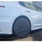 Sprayers vehicle wheel masking covers. Elasticated & flexible. Nylon, reusable & washable. 4 x covers per set 