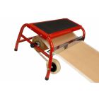 masking paper dispenser with tape applicator. 450mm wide. Floor standing with step up stand 