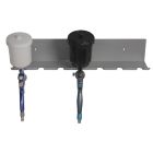 Wall mounted gravity feed spray gun holder for 7 spray guns 