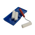Paint Roller Tray & Roller Handle & 3 x Rollers