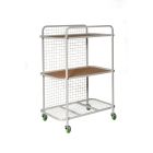 Parts storage cart. 3 shelves. Fitted with 1100 swivel caster  210kg capacity
