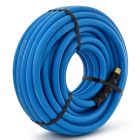 B-55 air hose 8mm bore x 15mtrs fitted with swivel 1/4bsp female threads. 300PSI/20BAR max pressure rated. Silicone free & anti static 