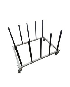 Mobile vehicle panel storage rack for 4 panels. 1200mm x 780mm