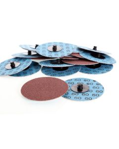 75mm Abrasive Disc With Roll On Adaptor, P60 Grit, 100 Discs 