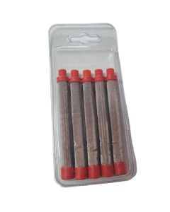 100 Mesh inline pencil airless spray gun filter. Red.  10 filters per pack 