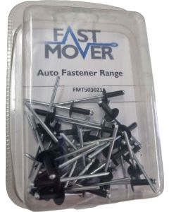 BLACK RIVET 3.2X10mm WIDE FLANGE pk40