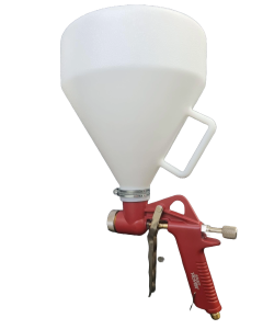 Air hopper texture spray gun with 3000ml paint hopper. Supplied with 4, 6 &8mm nozzles