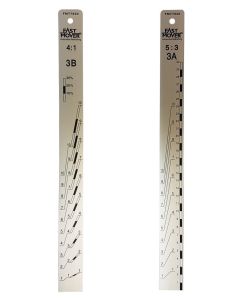 Paint Measuring Stick, Aluminium, 370 x 32 x 2mm, 5:3 & 4:1 Ratio