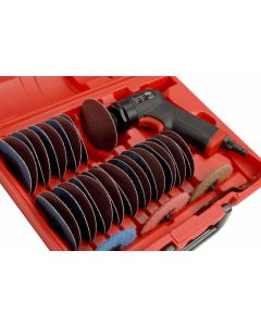 Air Sander, 75mm, Composite Handle, 37pc kit 